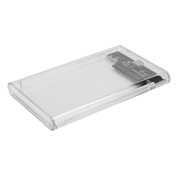 Transparent 2,5 tums SATA HDD SDD Box Case Typ C Mobil Hårddisk Extern Kapsling UASP