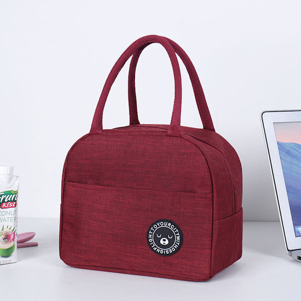 Lunch Bag Tote Bag Lunch Organizer Lunch Holder Isolerad Lunch Cooler Bag Vattentät Foder för Kvinnor/Män