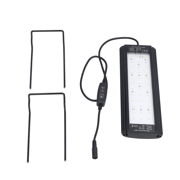 Full Spectrum 6W LED Akvarielys 10 Justerbar Lysstyrke Fis