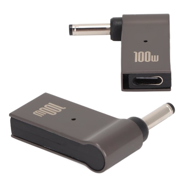 Laptopladdare Adapter Typ C Hona till DC Hane PD Flash Charge Aluminiumlegering 100W Laddningsadapter 3.5x1.35mm