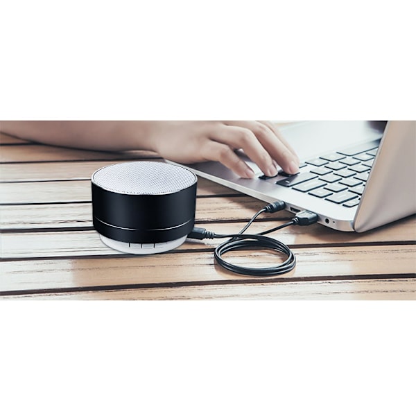 Bärbara Bluetooth-högtalare, Lång speltid Klart ljud Mini metallhögtalare, Liten men kraftfull för underhållning inomhus och utomhus, Stöder SD/TF,