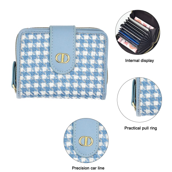 Läder Kreditkortshållare Plånbok för Kvinnor Stor Kapacitet Bifold Dragkedja Kortfodral Organizer
