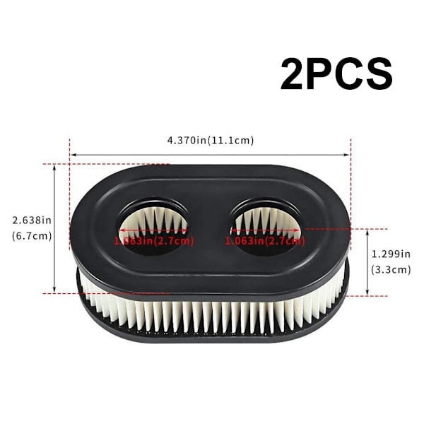 2 stk. plæneklipper luftfilter til 550E-550EX Briggs & Stratton 798452 593260