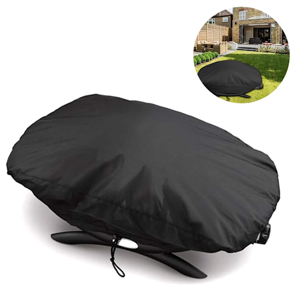 Grillöverdrag för Q100 / Q1000-serien, grillöverdrag vattentätt grillöverdrag skyddande överdrag huv presenning, 67,1 * 44 * 32 cm