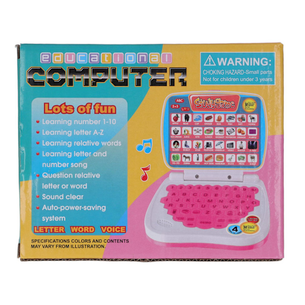 Barnleksaker Liten Laptop för Barn över 3 år 5 Inlärningslägen Bygg Tankeförmåga Engelsk Inlärning Laptop Leksak
