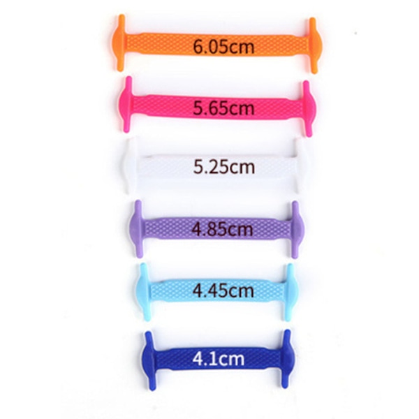 6 paket Slips-on Elastiska Skosnören Färgglada Elastiska Skosnören för Äldre Sneakers Färgglad Barn Stil (12 Stycken/påse)