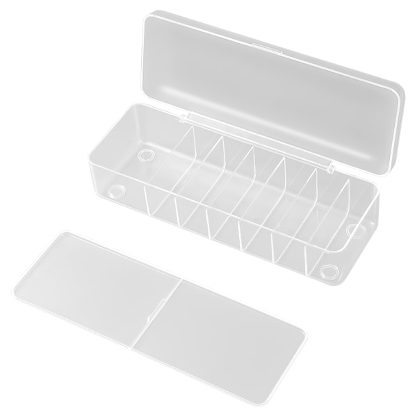 Kabelorganisatör Box Förvaring Skrivbord Data Kabel Sladd Förvaring Box Plast Kabelhantering Box med lock（vit）