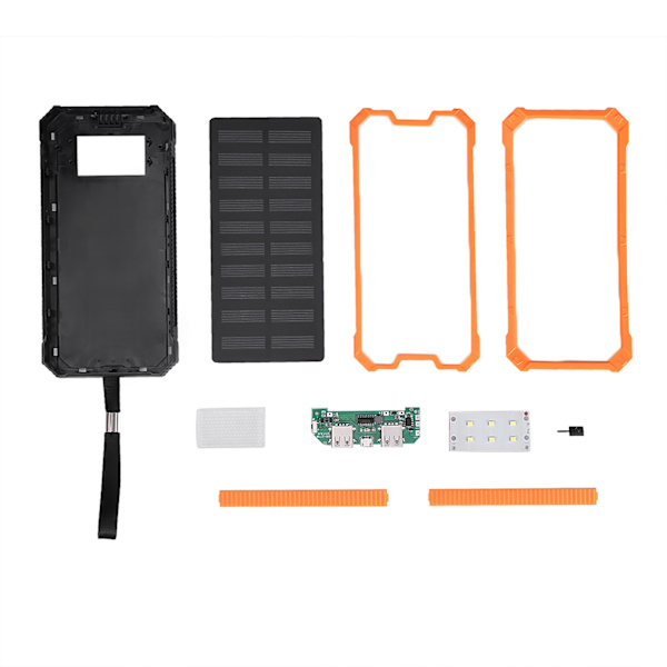 Bärbar 20000mAh Snabbladdning Dubbel USB Polar Powerbank Fodral DIY Kit Orange