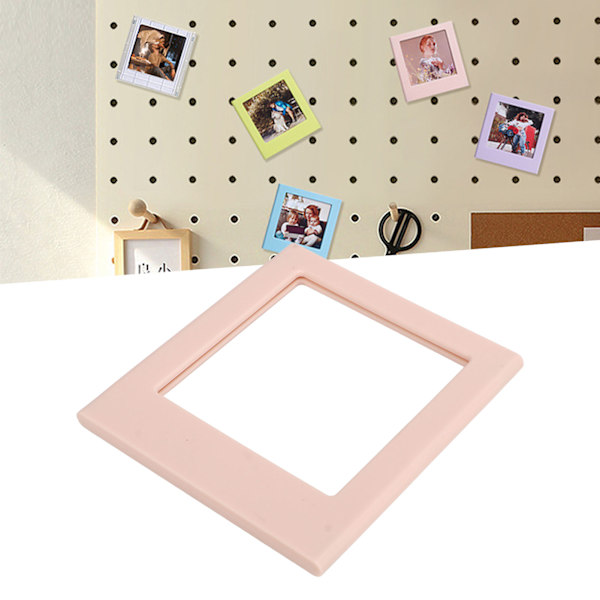 Magnetisk fickram Dubbelsidig magnetfotoram Magnetiska kylskåpsramar för Fujifilm Instax Square Rosa