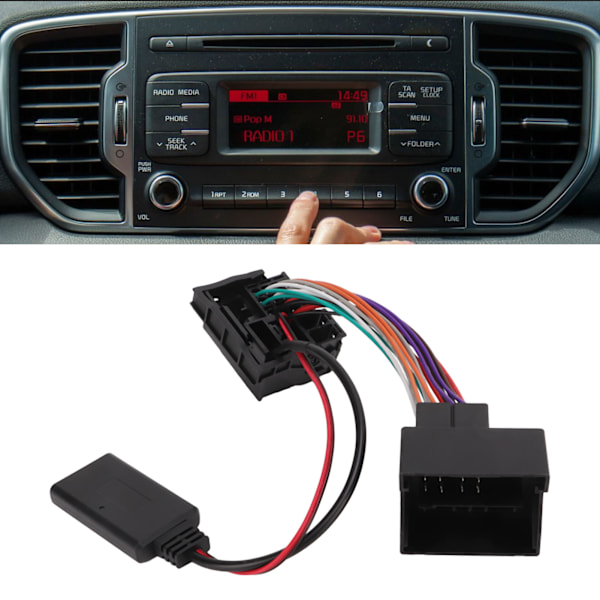 Bluetooth 5.0 AUX-adapter til bilstereo - erstatningskabel til Ford Mondeo 2005- 6000 CD MP3