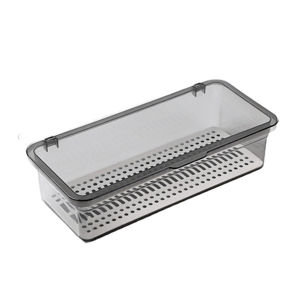 Make Up Organizer Box Dresser Container Case med låg til kosmetisk opbevaringsholder, 27*11.5*6.5cm