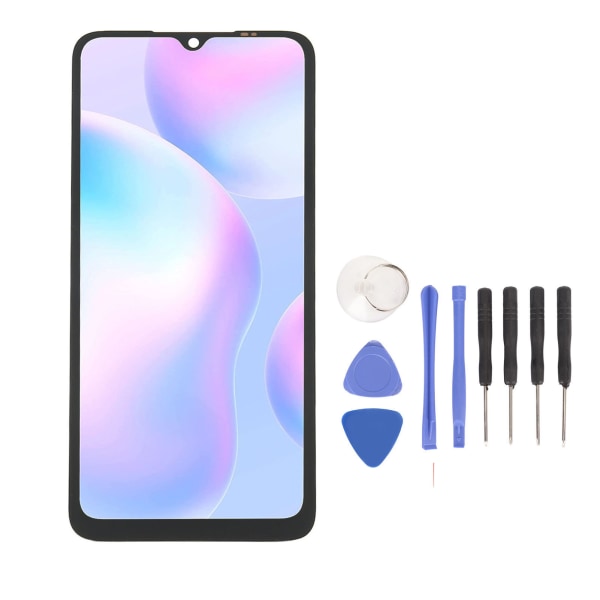 Skærmskift til Redmi 9A 9C 9C NFC 6,53 tommer LCD-skærm Touch Screen Samling med Reparationsværktøjssæt