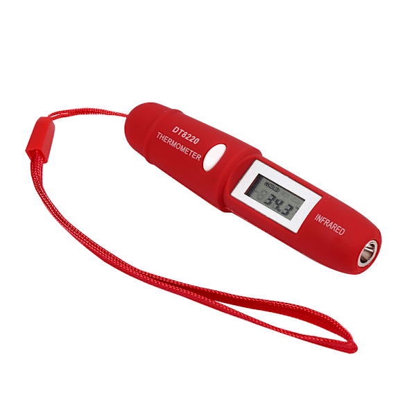 1 st Digital LCD-display Temperaturmätare Penna NOn kontakt IR Infraröd Termometer Laser (Röd)