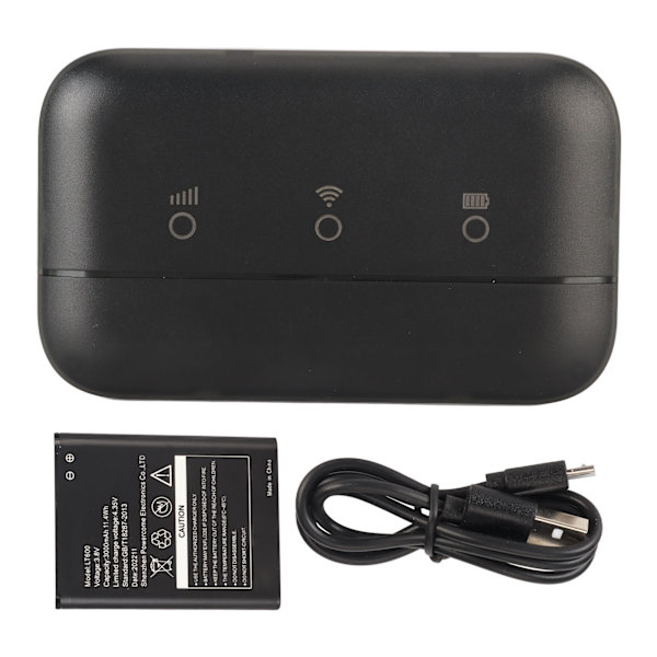 Mobil WiFi Hotspot med SIM-kortslot, der understøtter 3G 4G 10 brugere 3000mAh batteri bærbar WIFI til mobiltelefon bærbar computer sort