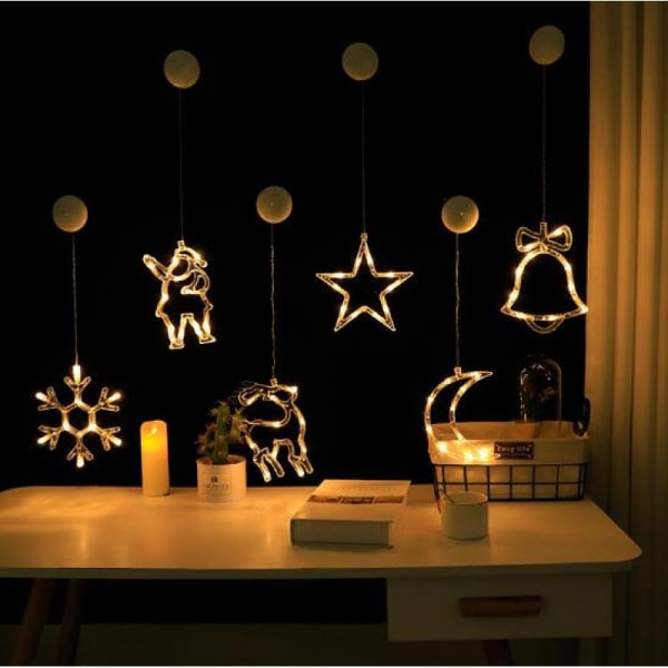 Vindudekorasjon juletre 35 LED - Vindusdekorasjon med timer - Ta