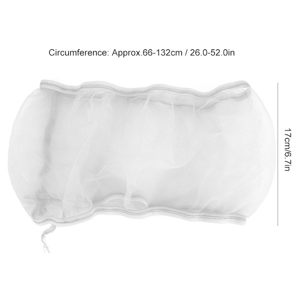 2PCS Fågelbursskydd Fågelbur Polyester Nätlock Fröhållare Universal Papegojor Burtillbehör Vit S