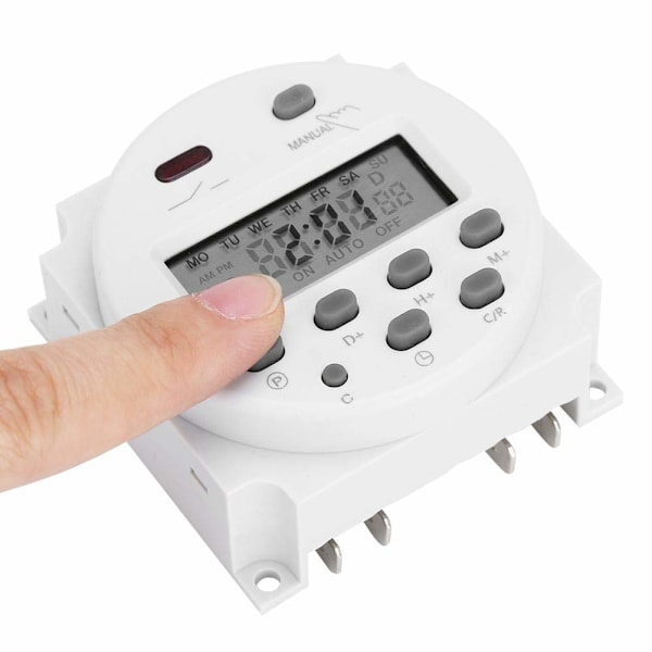 12V Mini LCD Digital LCD Power Veckotimer Reläbrytare