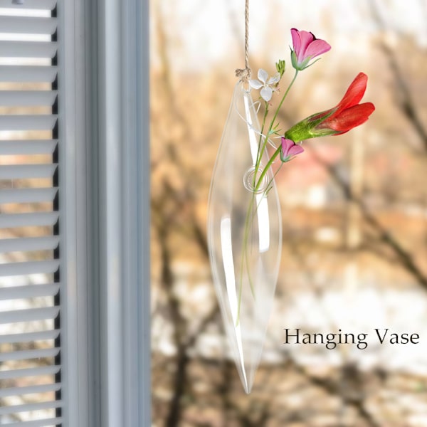 Hängande Glasvas för Växter, Blommor, Hydroponisk Odling, Hem, Fest, Bröllop