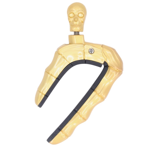 Gitarr Capo Skalle Knopp Låsande Design Mjuk Silikon Repskyddande Capo för Elektriska Akustiska Gitarrer Ukulele Guld