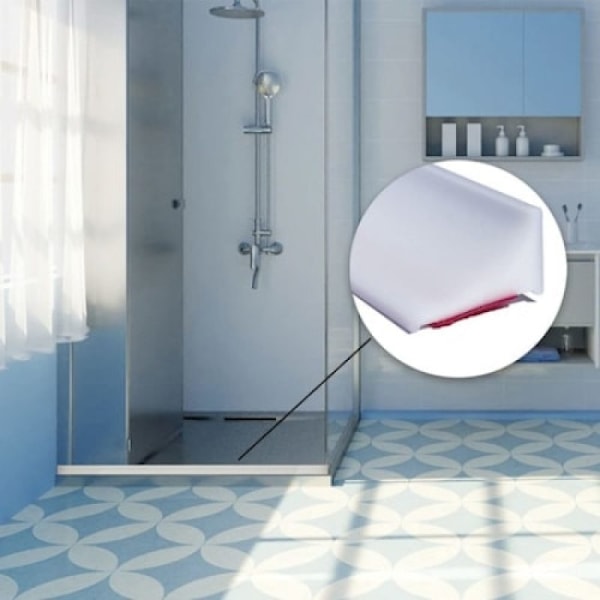 Självhäftande vägglist för enkel installation, vattentät för badkar och diskhoar, dra-och-fäst-design med självhäftande baksida, vit, 1,2 cm (H) x 2 cm (L)