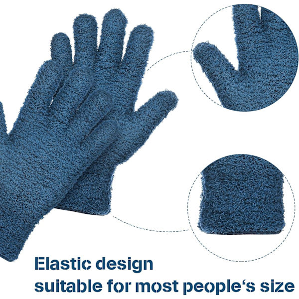 2 par Microfiber Auto Damting Rengöringshandskar Tvättbara rengöringsvantar för kök Husstädning Bilar Lastbilar Speglar Lampor Persienner Damming