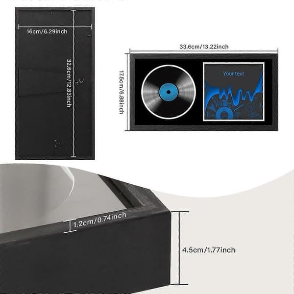 GETIT CD-ram Displayfodral Väggkonst Albumram Kompatibel med skrivbord sovrum väggmonterad
