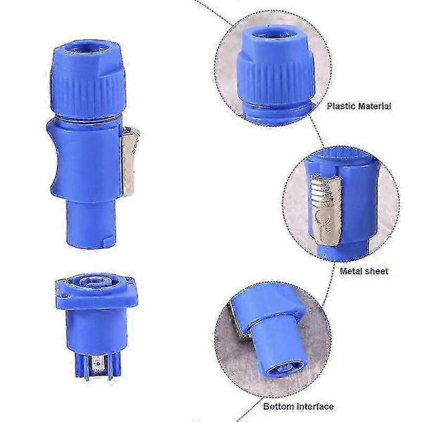 30PCS Powercon Typ A NAC3FCA+NAC3MPA-1 Paneladapterset Kompatibelt med Ljudutrustning