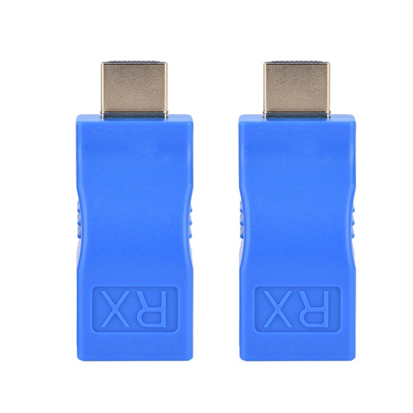 1 par HDMI-forlengeradapter RJ45 Signalforsterkning Sender Mottaker 30 meter