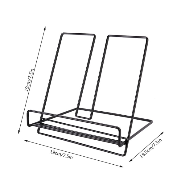 Jern Innovativ Bordplade Bogreol Stativholder Tablet Computer Stativ Hjemmedekoration (Sort)