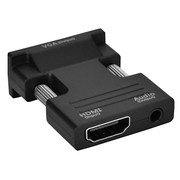 1080P HDMI-hun til VGA-han med lydoutput-konverteradapter