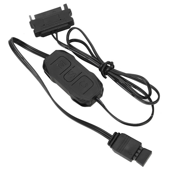 5V 3Pin ARGB-controller - Flere lystilstande - Manuel kontrol - RGB-ventilatorcontroller - SATA-strømstik - Lysbjælke-controller