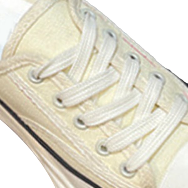Kvinnors snörskor tofflor tjocka sulor stängd tå minska fötter trötthet canvas casual slip on skor vit 36