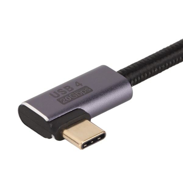 Type C - Type C -kyynärpäädatakaapeli 100 W:n pikalataus, kulutusta kestävä kullattu pistoke ja USB-kaapeli kannettaville tietokoneille
