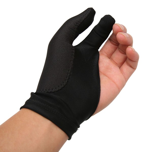 5 st Digital ritning handskar Palm Rejection Elastisk utjämning Minska friktion Konstnärs handskar för ritplatta Båda händerna