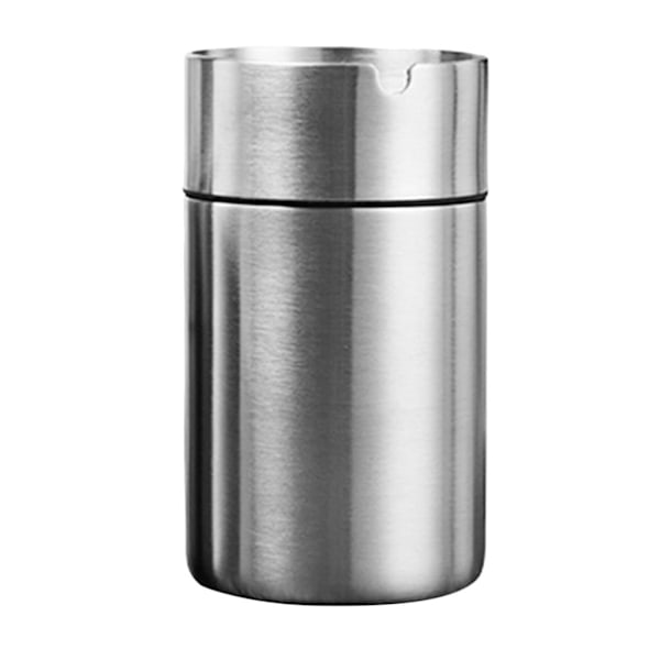 Portabel Askkopp, Vindtät Design med Tätningsförmåga för Bil Hem Kontor Utomhusresor (Silver)