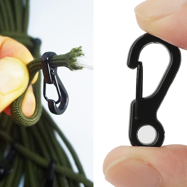 Multifunktionell karbinhake, Mini fjäderhängande spänne zinklegering krok nyckelring för utomhusvandring, lättviktig &amp; hållbar utrustning för dina äventyr