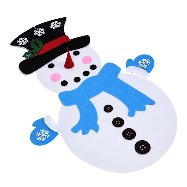 DIY Filt Snögubbe Dekoration, Mjukt Giftfritt Material För Säker Lek, Interaktivt Snögubbe Pysselset Med Flera Stilaccessoarer, Pedagogisk