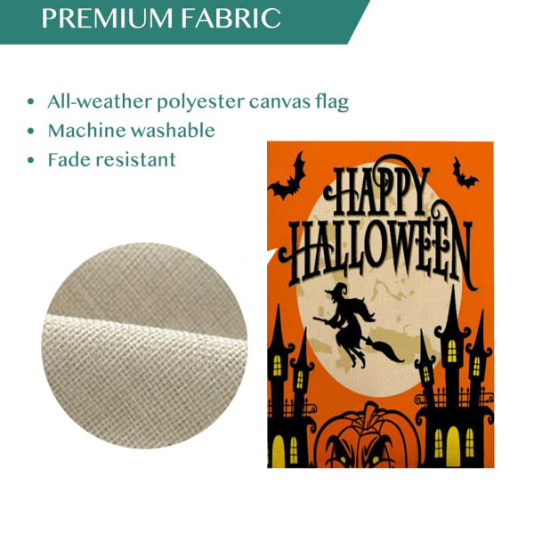 Burlap Vertikal Dobbeltsidet, Trick or Treat Have Flag Vertikal