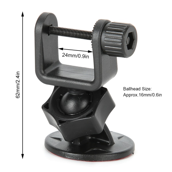 2 stk HDH3011 Mini 3MM Bilbrakett Instrumentpanelholder Vindusregistrator Støtte U-hode (U-hode)