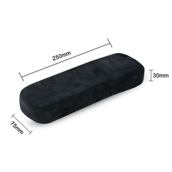 1 par Stolarmlene Puter Albuepute Trykkavlastning Kontorstol Gamingstol armlene med Memory Foam armleneputer Black