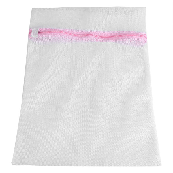 Glidelås undertøy vaskepose vaskemaskin mesh klær sokker bh undertøy poser rosa (50*60cm)