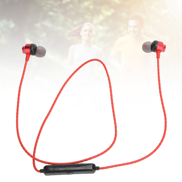 Trådlöst Bluetooth-headset för nacke, binaurala sportmagnetiska hörlurar för hem och utomhus