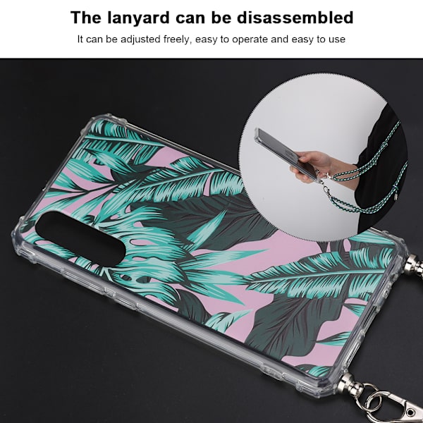 3D-lehtipuhelimen suojakotelo punotulla ripustusnarulla Huawei P30:lle