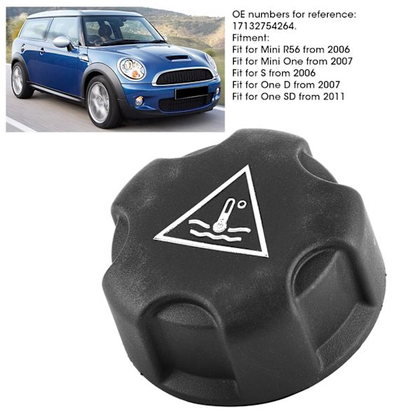 Radiator Ekspansionsvandtank Dæksel 17132754264 Udskiftning 1,2 Bar Tryk Passer til Mini R56