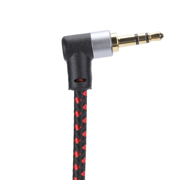 90° 3,5 mm han-stik til 2RCA han-lydkabel ABS stereomikrofonkabel til DVD-højttaler