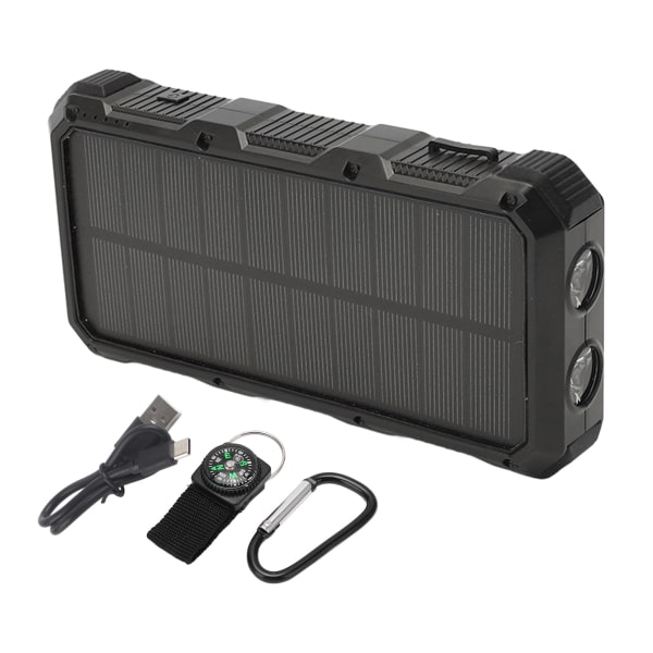 Solar Power Bank 36800mAh Snabbladdning 3 USB Portable Solar Ch