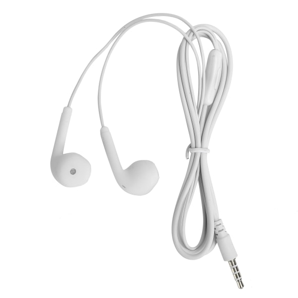 U19 kablet øretelefon Universal 3,5 mm HiFi musikhovedtelefon med ledningsstyring til mobiltelefon (hvid)