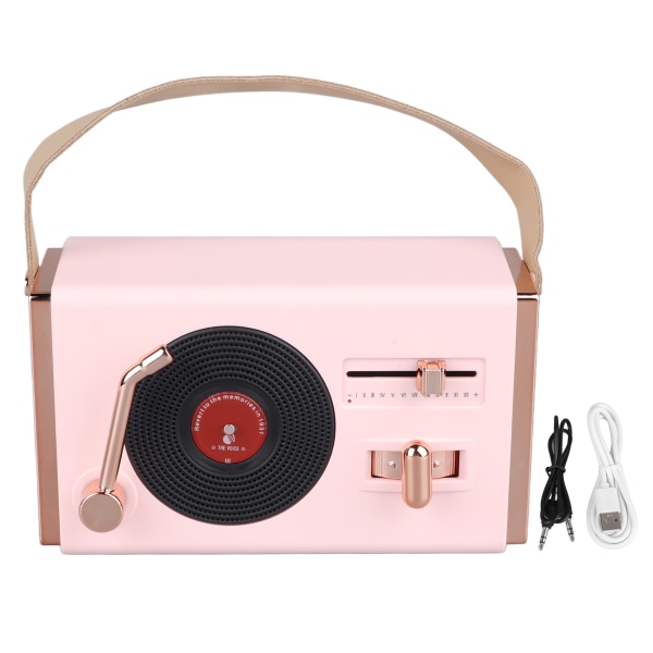 Retro Bluetooth-högtalare Vintage Liten Bärbar Bluetooth-högtalare Stödjer Kort USB Flash-enhet för Utomhus Hem