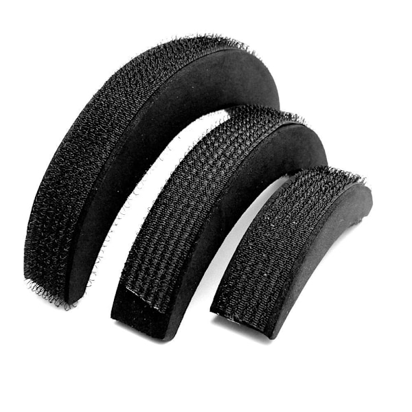 3 st/set Hårkuddar Hårvolym Öka Puff Hårbulle Maker Skumgummi Bump Up Insert Bas Hårstyling Tillbehör