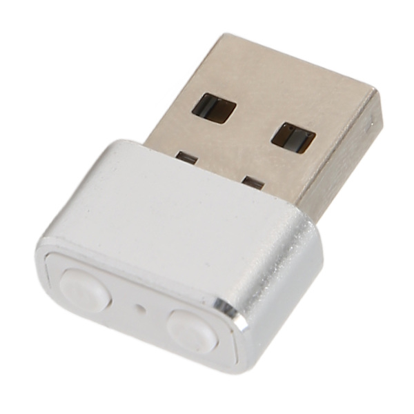 USB-musebevæger, lille, uopdagelig med separate til/fra-knapper, understøtter 3 spor, plug and play, holder pc/laptop vågen